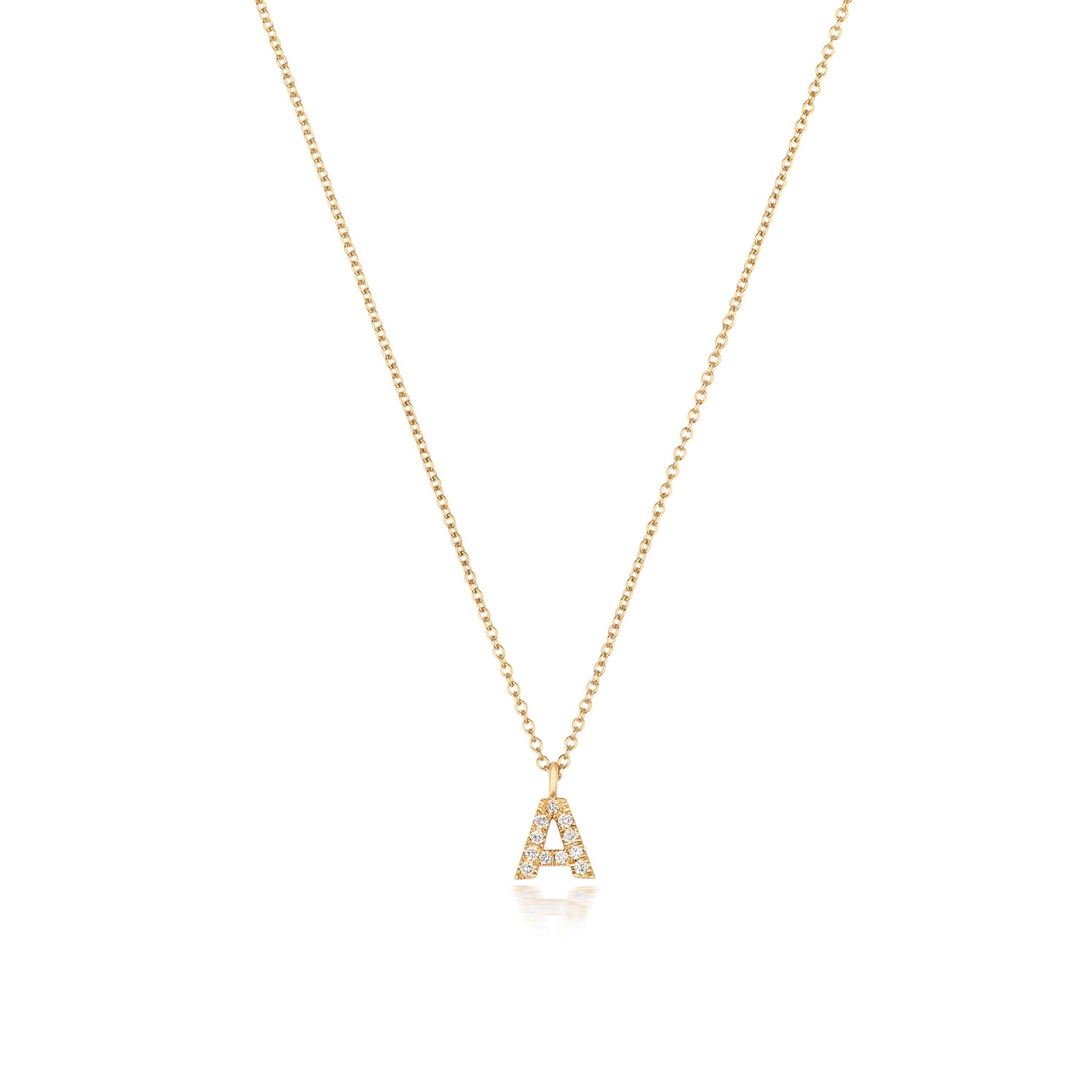 DIAMOND INITIAL NECKLACE IN 18CT GOLD