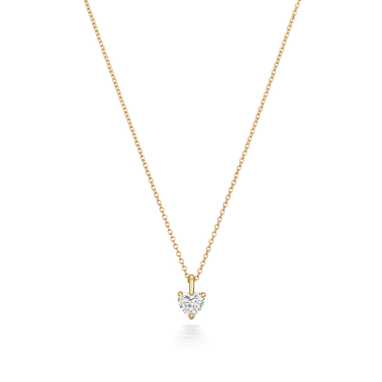 DIAMOND HEART SHAPE NECKLACE IN 18CT GOLD