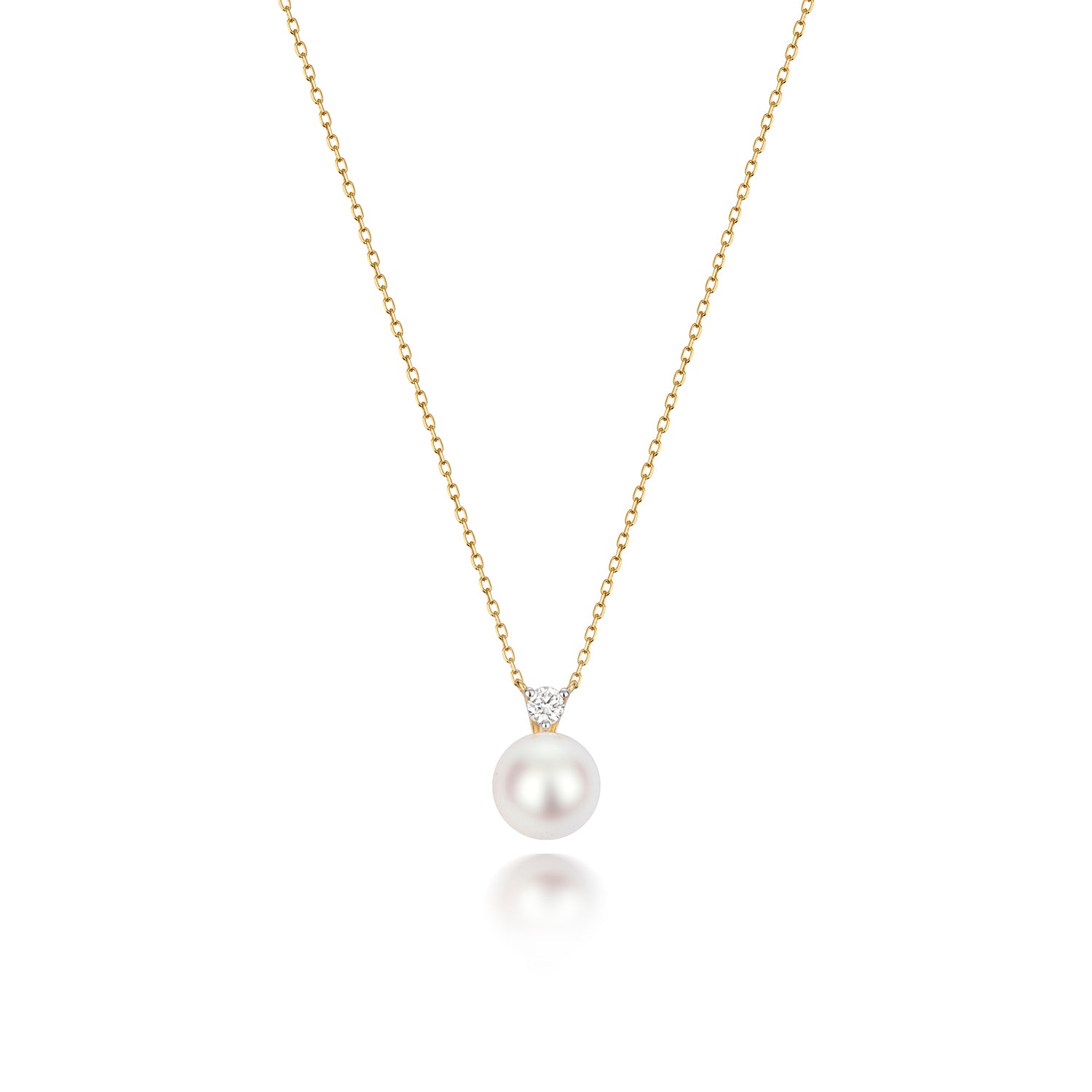 DIAMOND & AKOYA PEARL NECKLACE IN 18CT GOLD