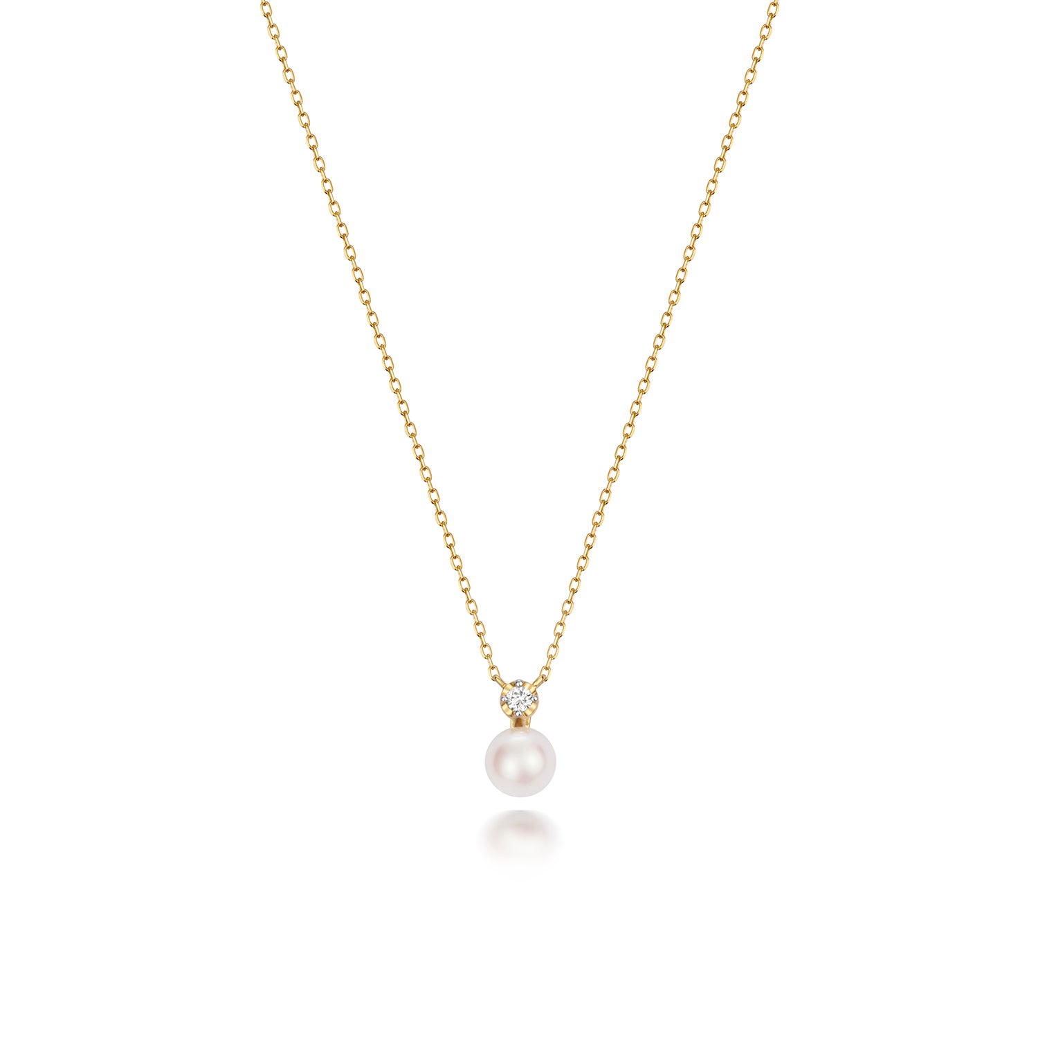 DIAMOND & AKOYA PEARL NECKLACE IN 18CT GOLD
