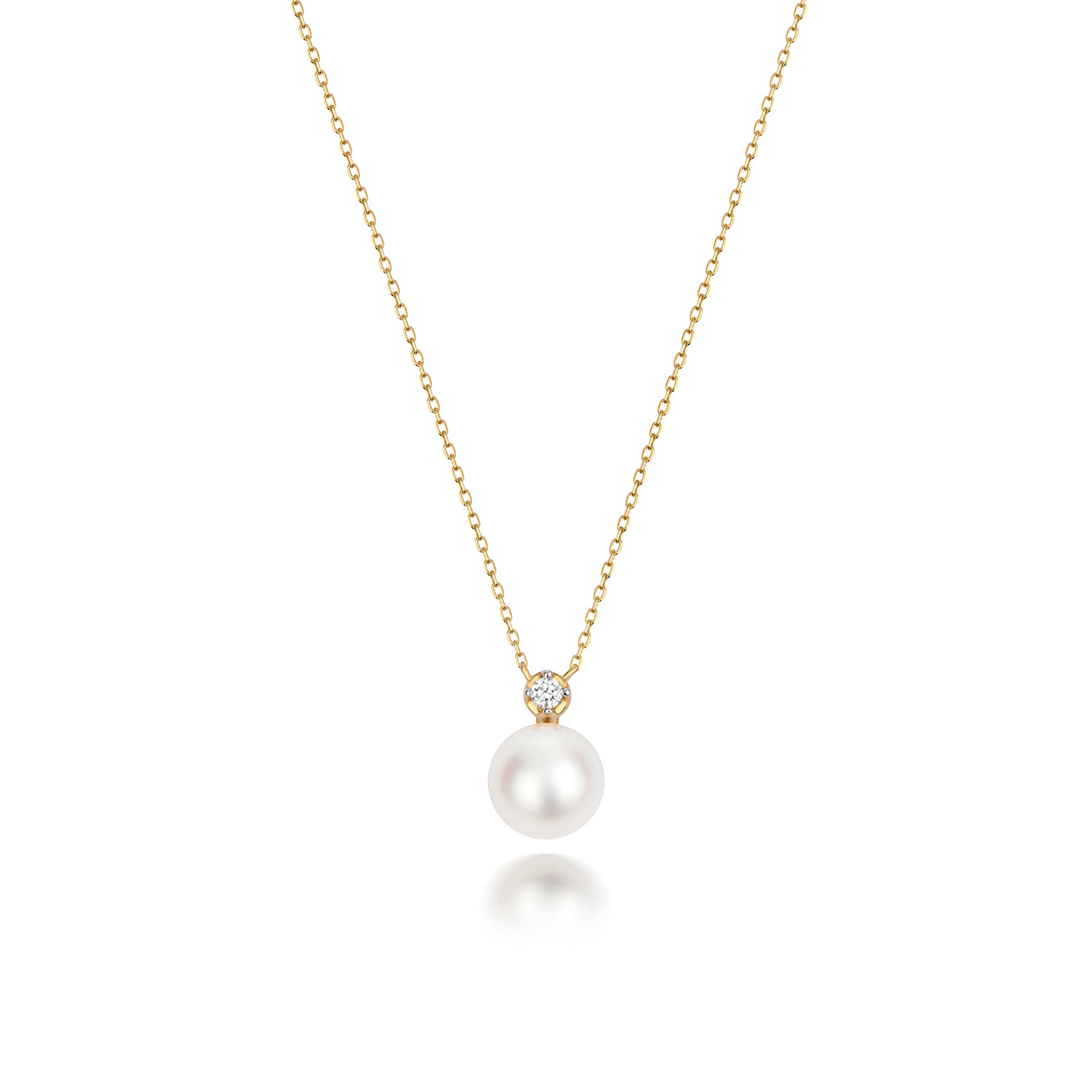 DIAMOND & AKOYA PEARL NECKLACE IN 18CT GOLD