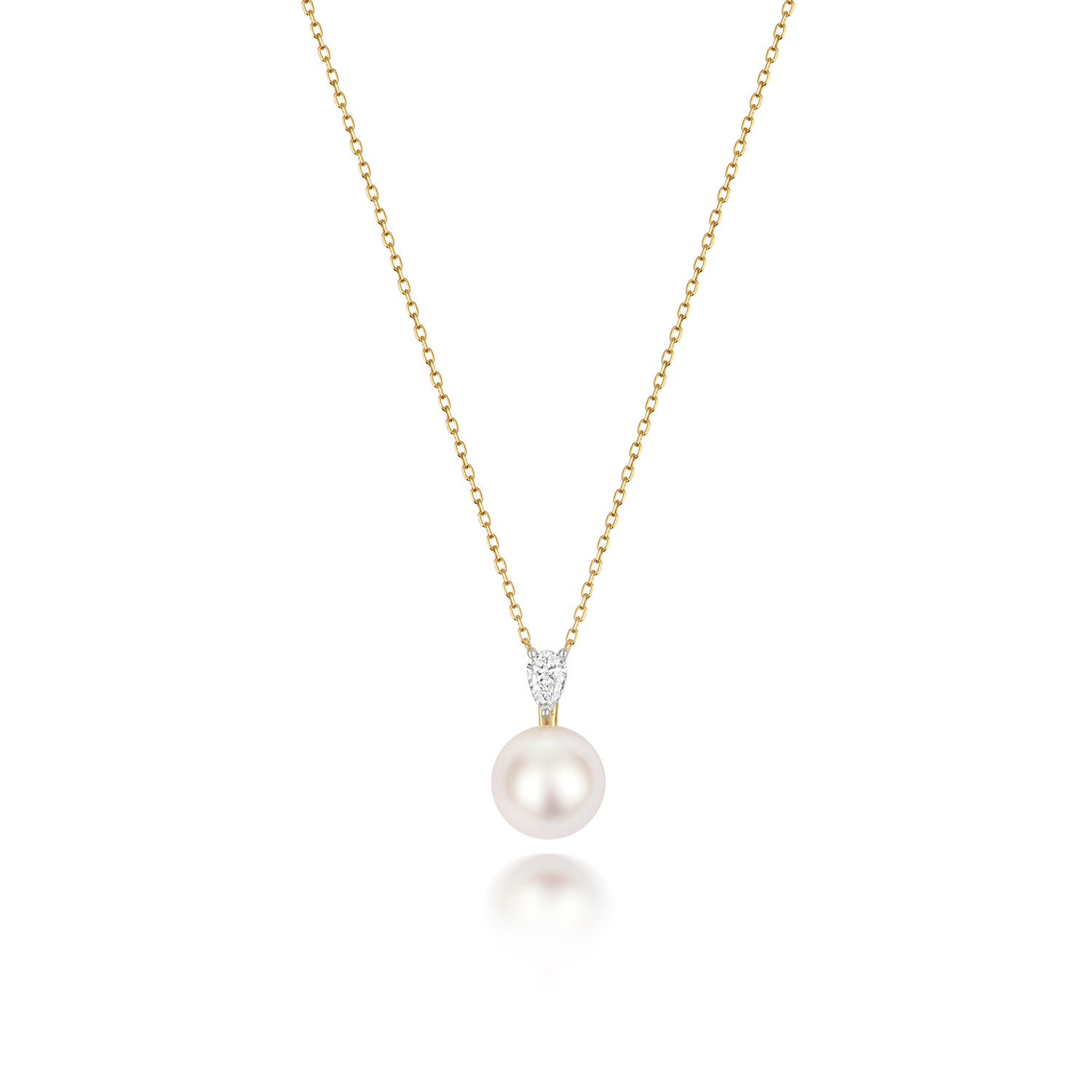 DIAMOND & AKOYA PEARL NECKLACE IN 18CT GOLD