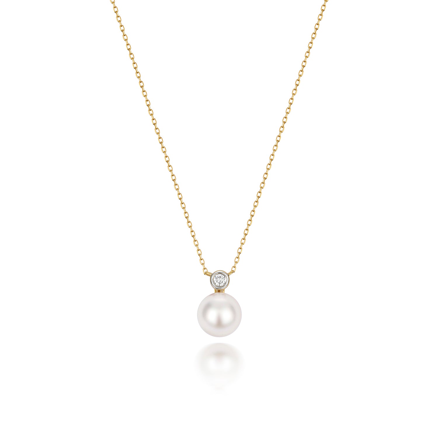 DIAMOND & AKOYA PEARL NECKLACE IN 18CT GOLD