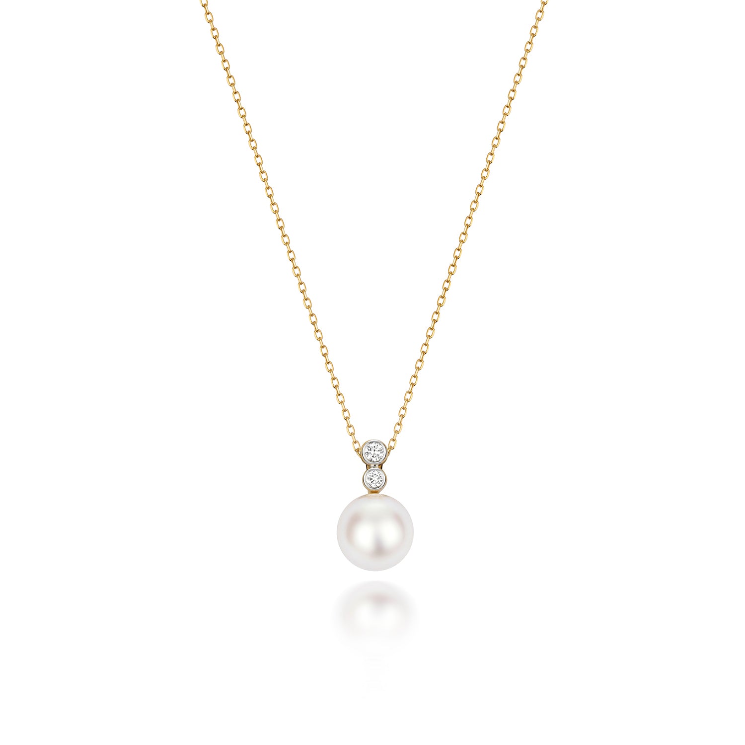DIAMOND & AKOYA PEARL NECKLACE IN 18CT GOLD
