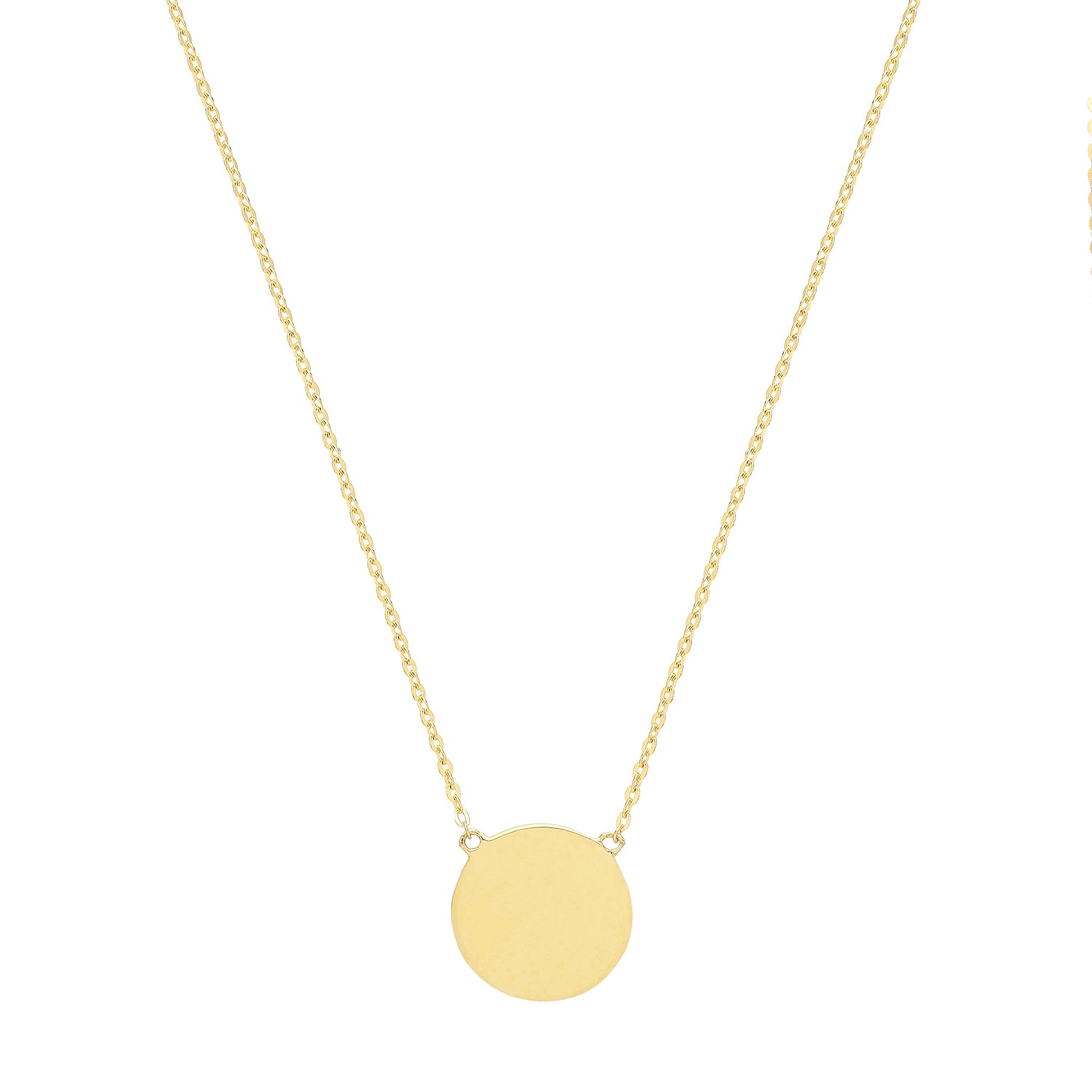 9CT GOLD DISC NECKLET
