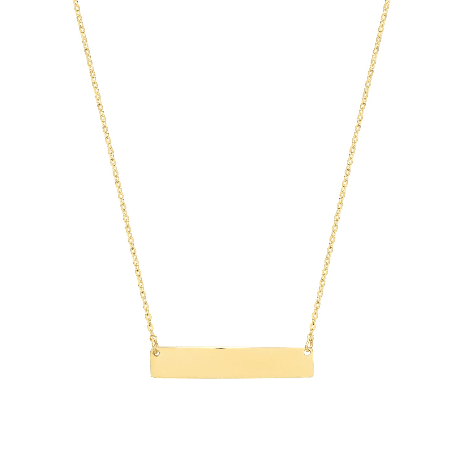 9CT GOLD HORIZONTAL BAR NECKLET
