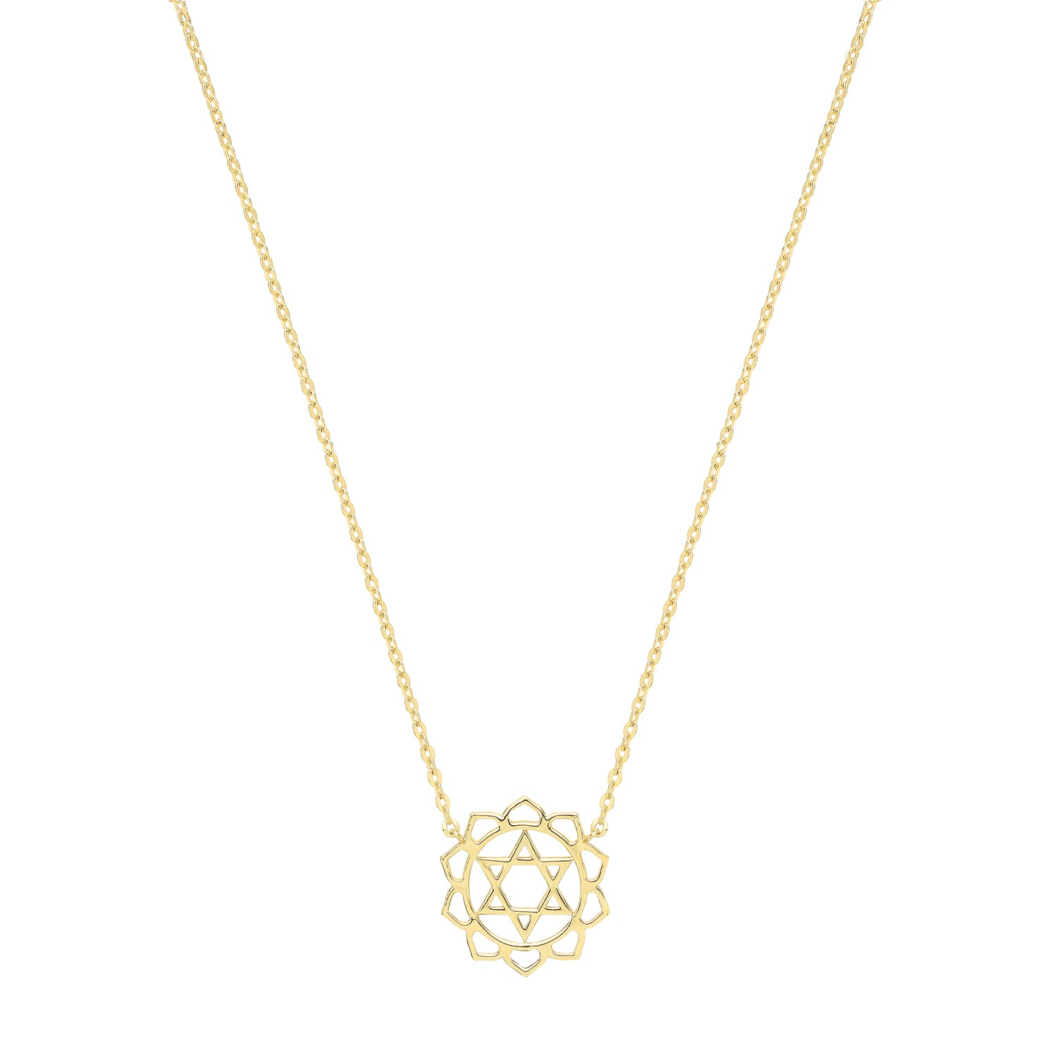 9CT GOLD MANDALA NECKLET