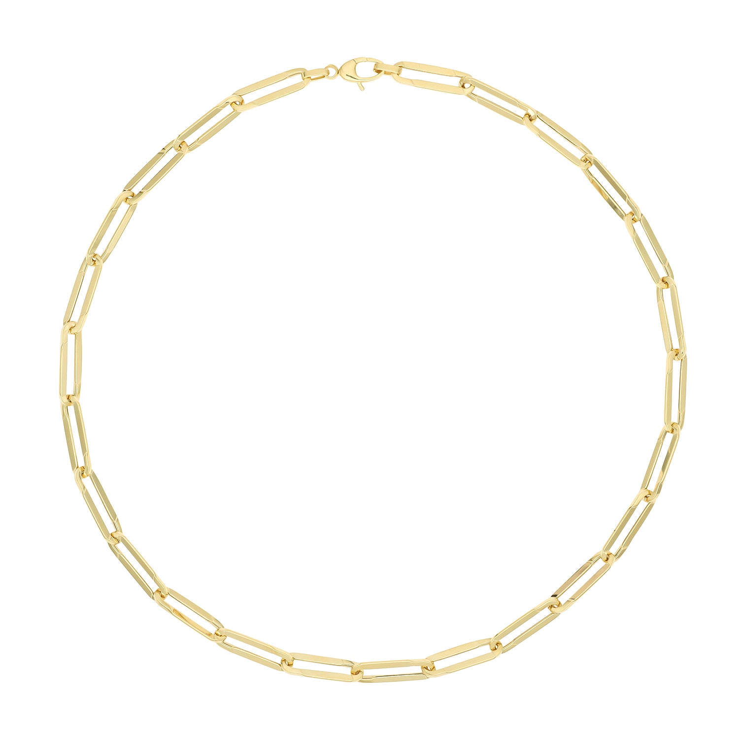 9CT GOLD PAPERCLIP NECKLET