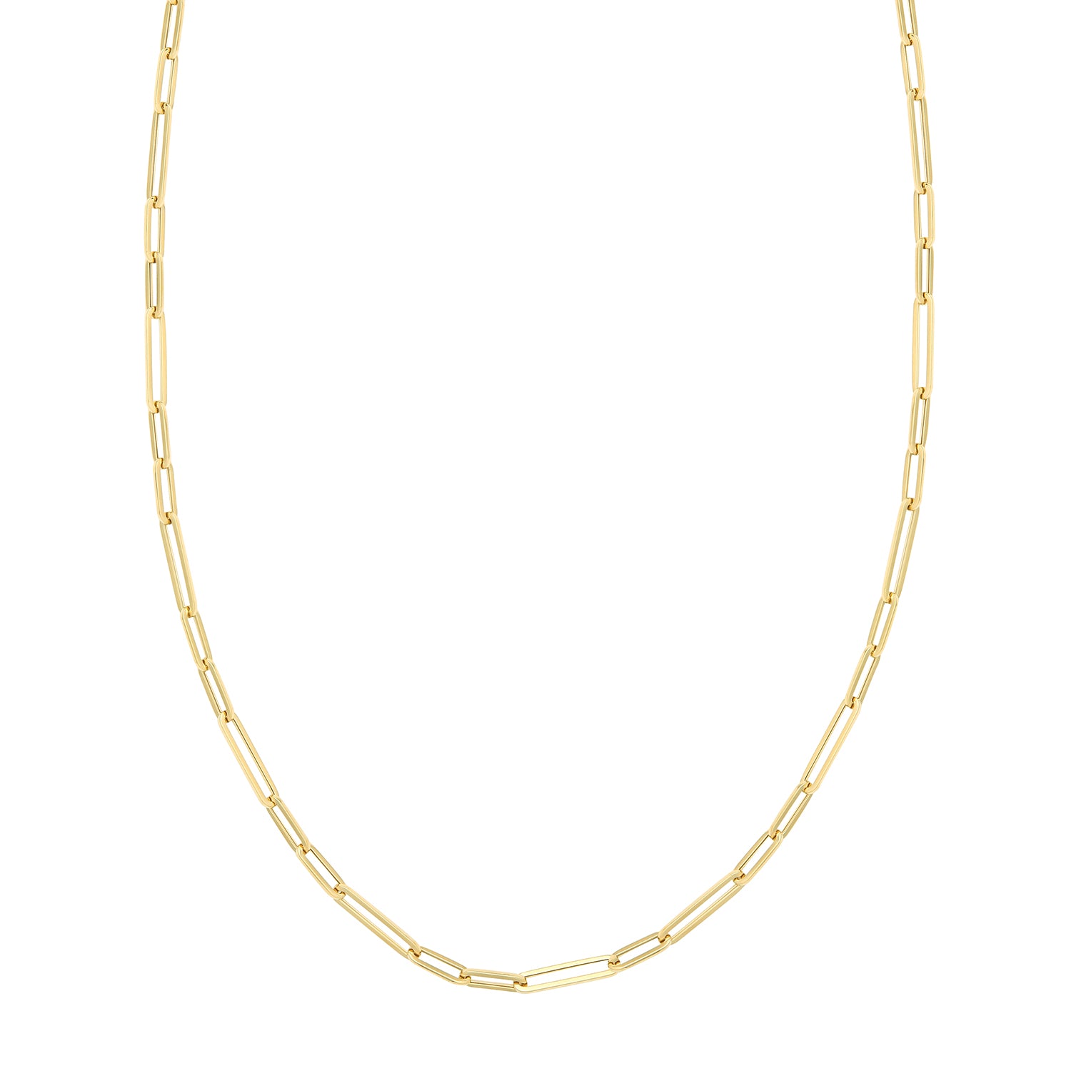 9CT GOLD PAPERCLIP NECKLET