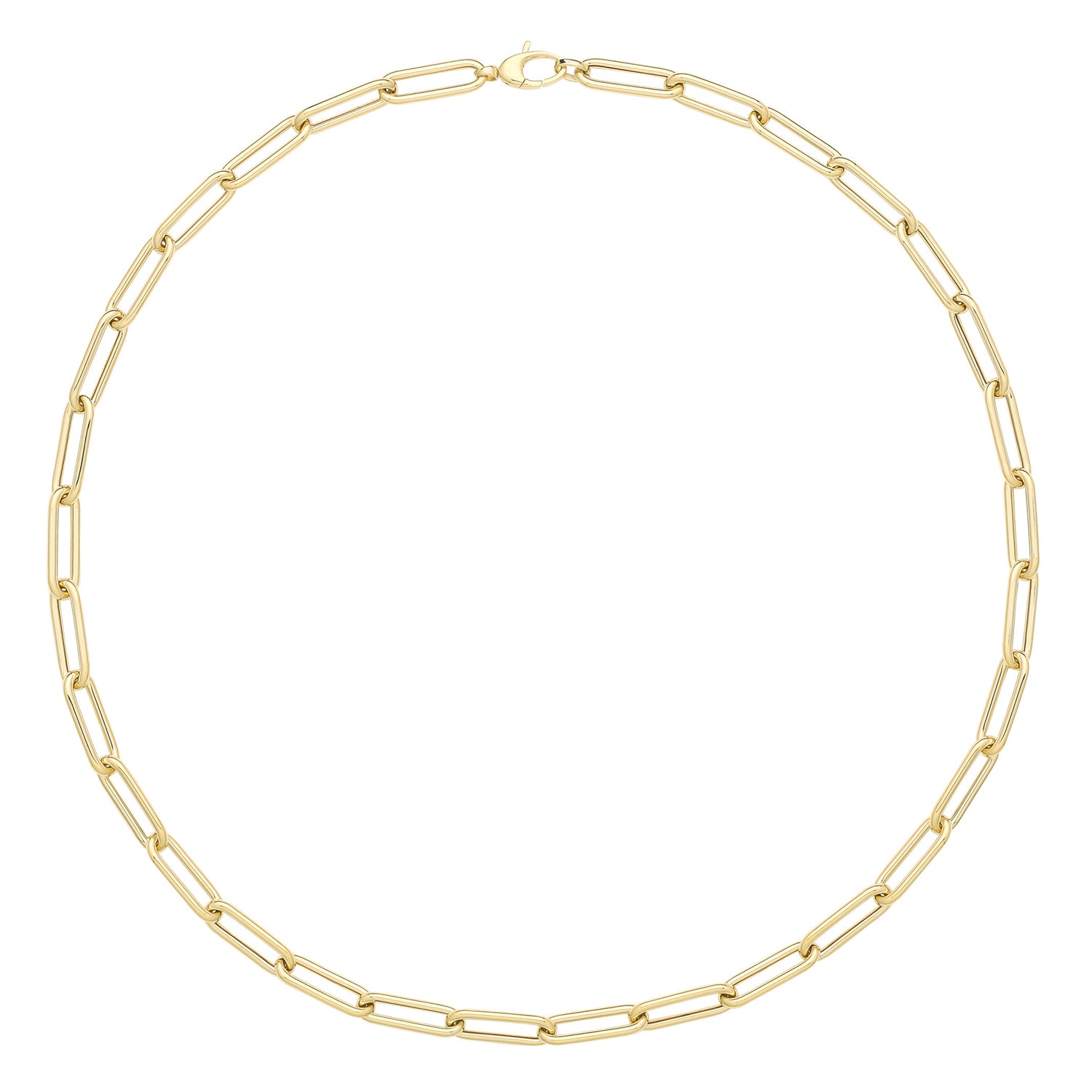 9CT GOLD PAPERCLIP NECKLET