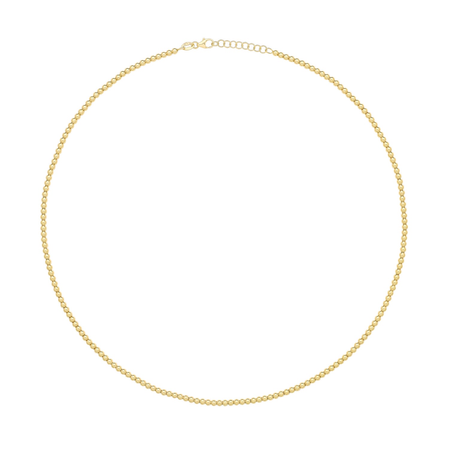 9CT GOLD BEADED NECKLET