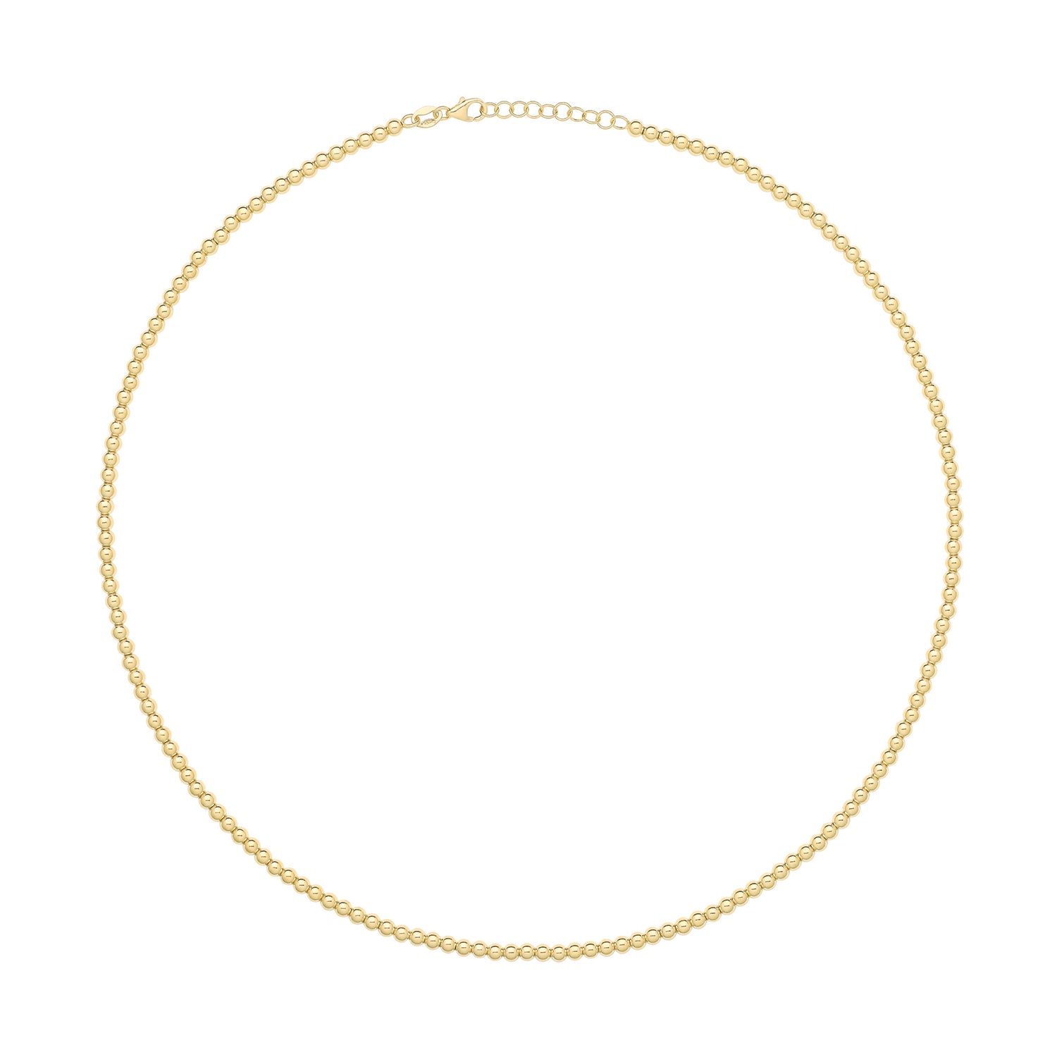 9CT GOLD BEADED NECKLET