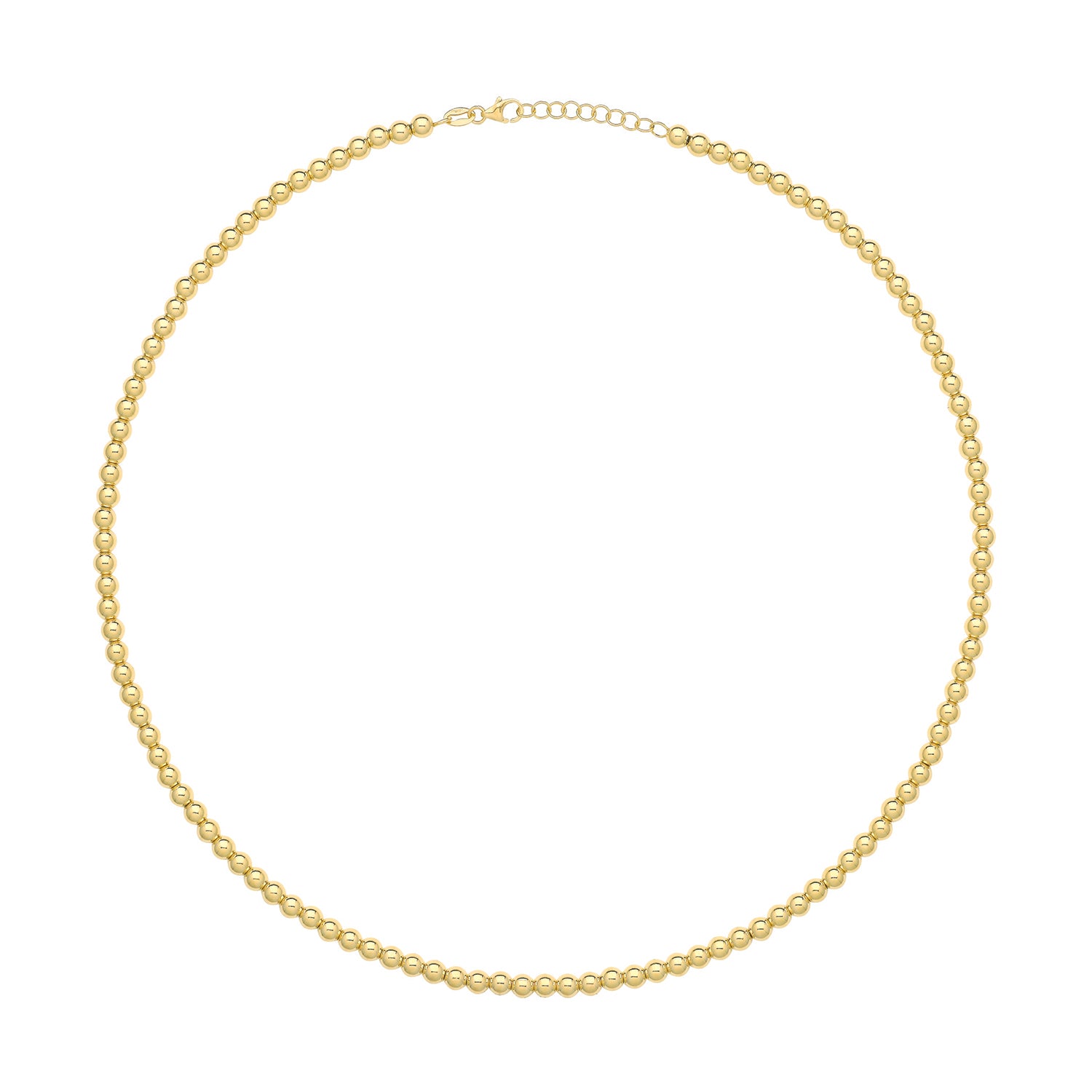 9CT GOLD BEADED NECKLET