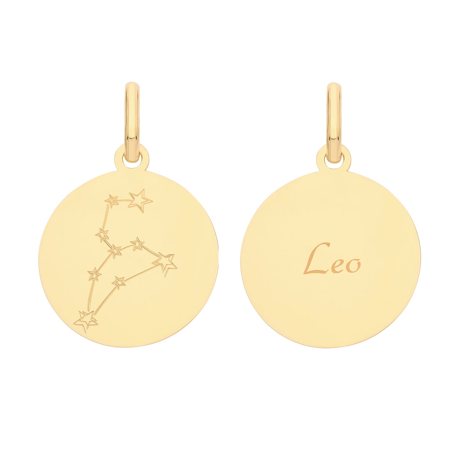 9CT GOLD ZODIAC CONSTELLATION LEO PENDANT