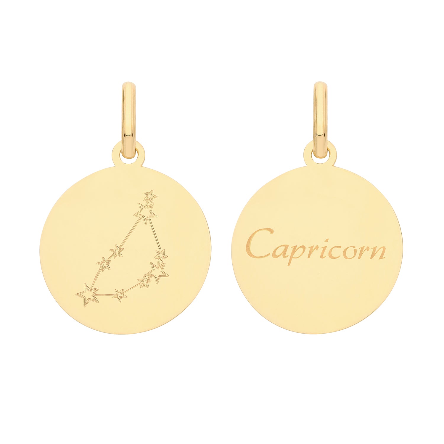 9CT GOLD ZODIAC CONSTELLATION CAPRICORN PENDANT