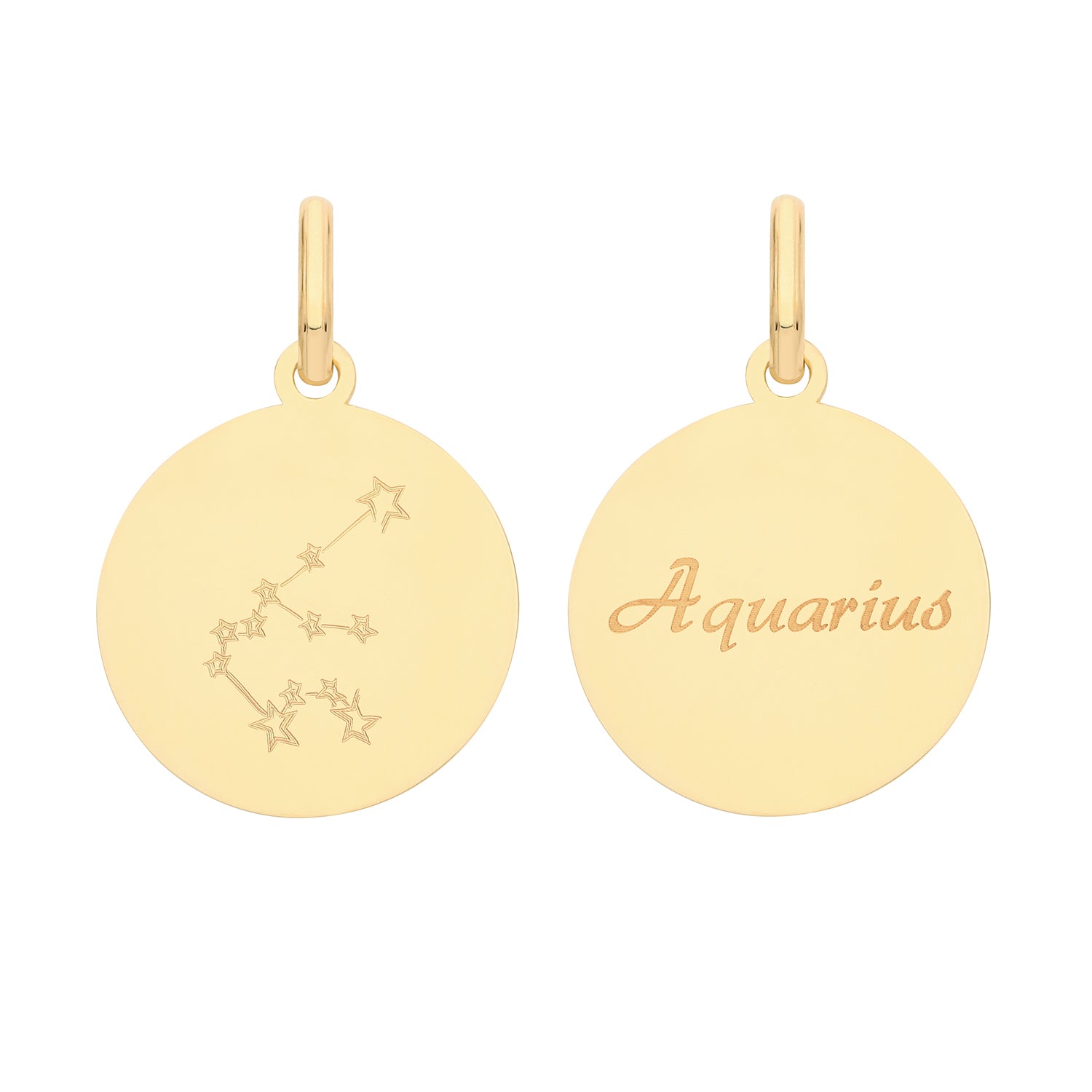 9CT GOLD ZODIAC CONSTELLATION AQUARIUS PENDANT