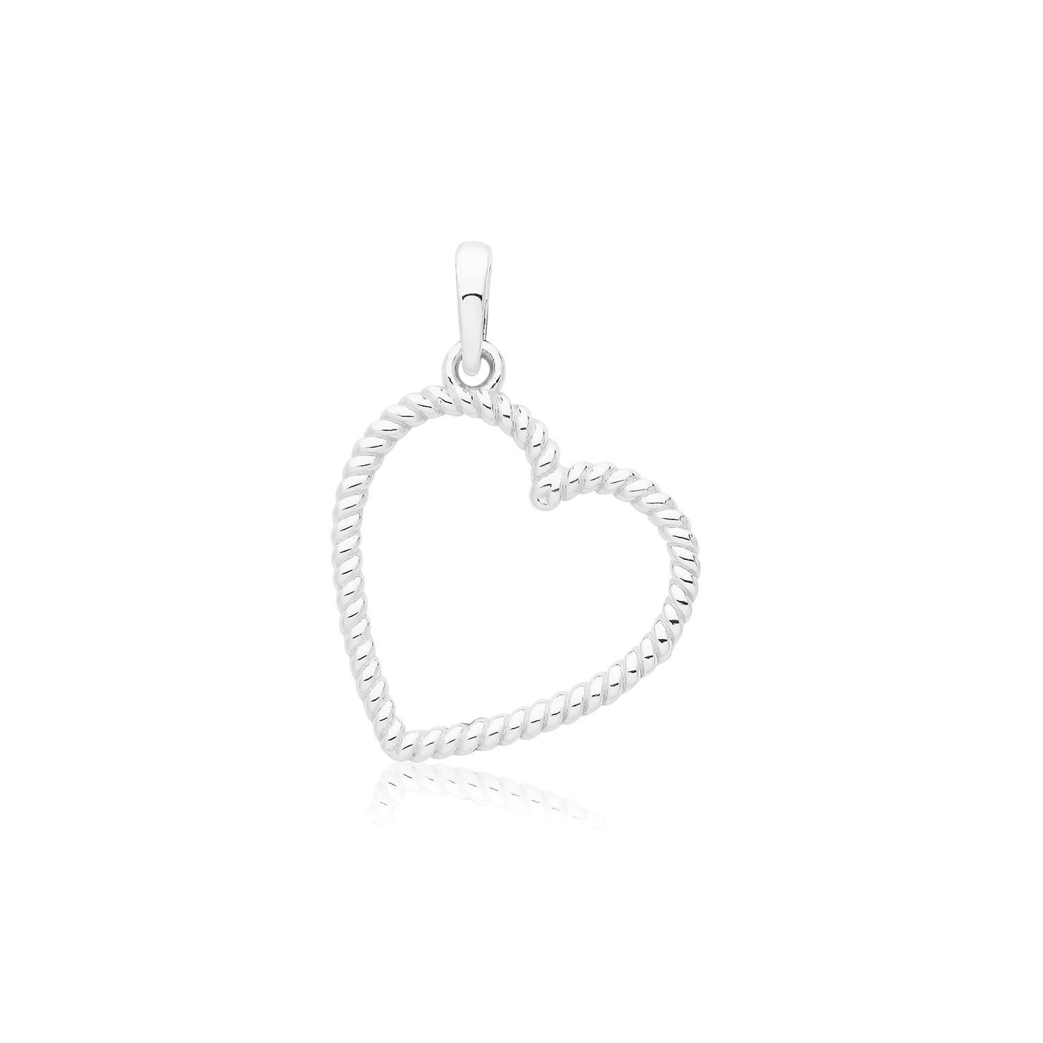 9CT GOLD TWISTED HEART PENDANT
