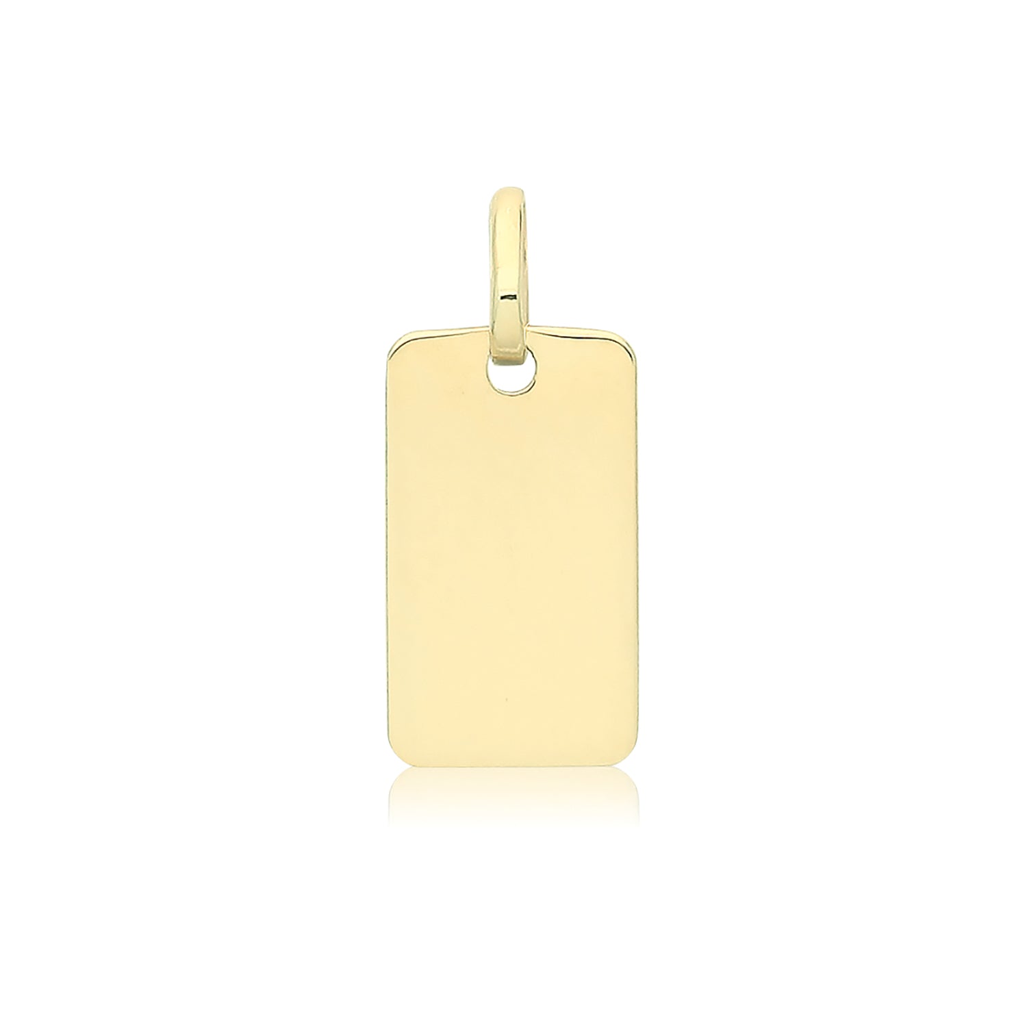9CT GOLD PLAIN RECTANGLE PENDANT