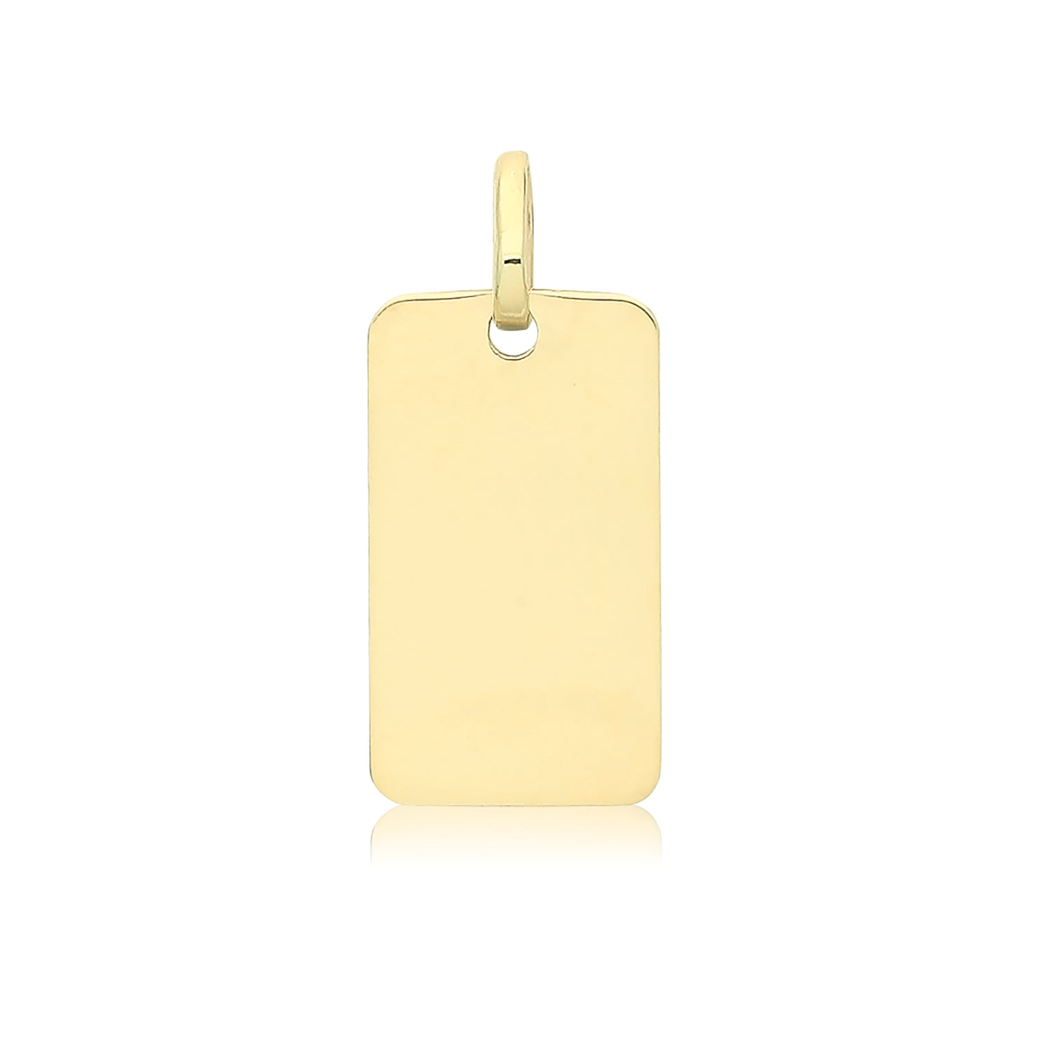 9CT GOLD PLAIN RECTANGLE PENDANT