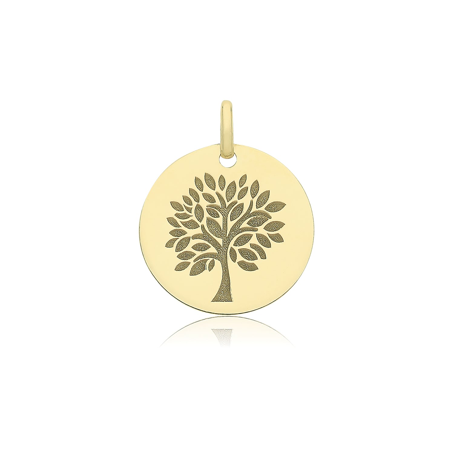 9CT GOLD ENGRAVED TREE OF LIFE PENDANT
