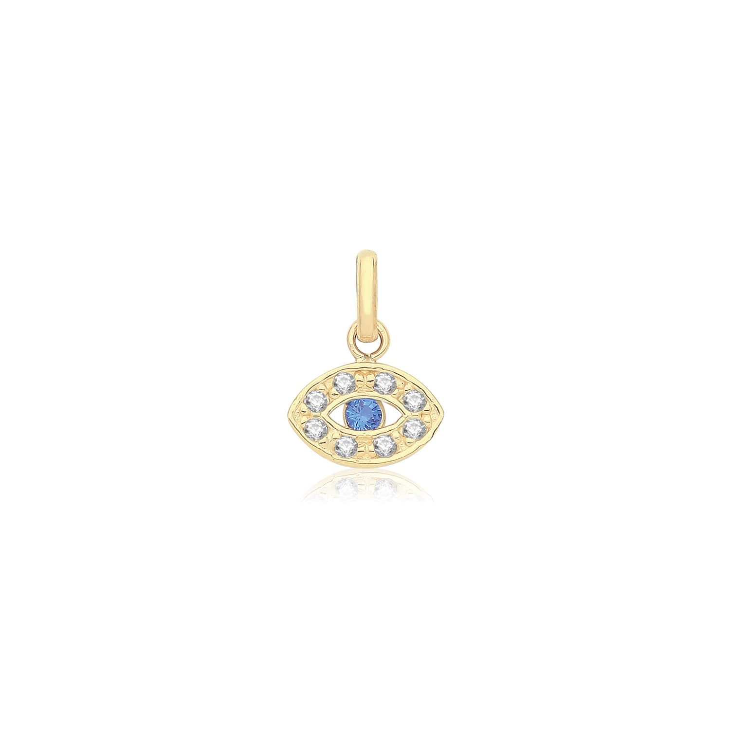9CT GOLD EVIL EYE CZ PENDANT