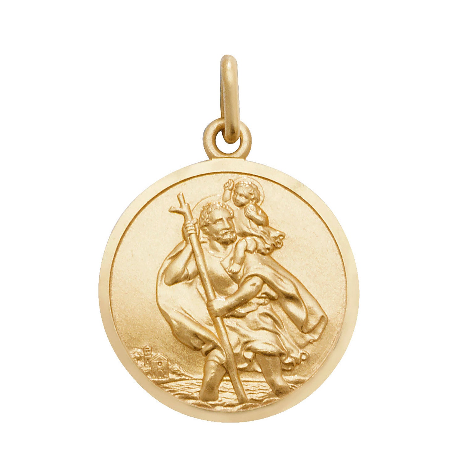 9CT GOLD ST CHRISTOPHER PENDANT