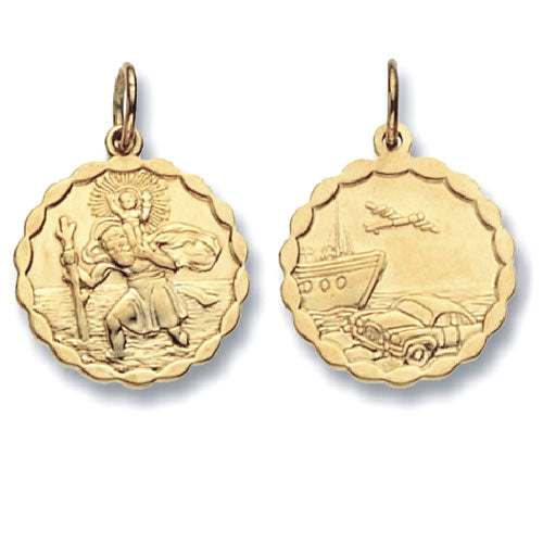 9CT GOLD ST CHRISTOPHER PENDANT