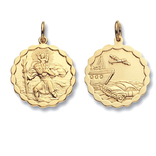 9CT GOLD ST CHRISTOPHER PENDANT