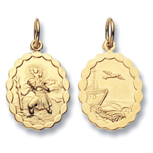 9CT GOLD ST CHRISTOPHER PENDANT