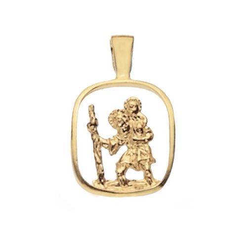 9CT GOLD ST CHRISTOPHER PENDANT