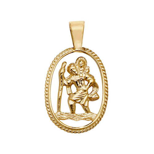 9CT GOLD ST CHRISTOPHER PENDANT