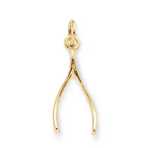 9CT GOLD WISHBONE PENDANT
