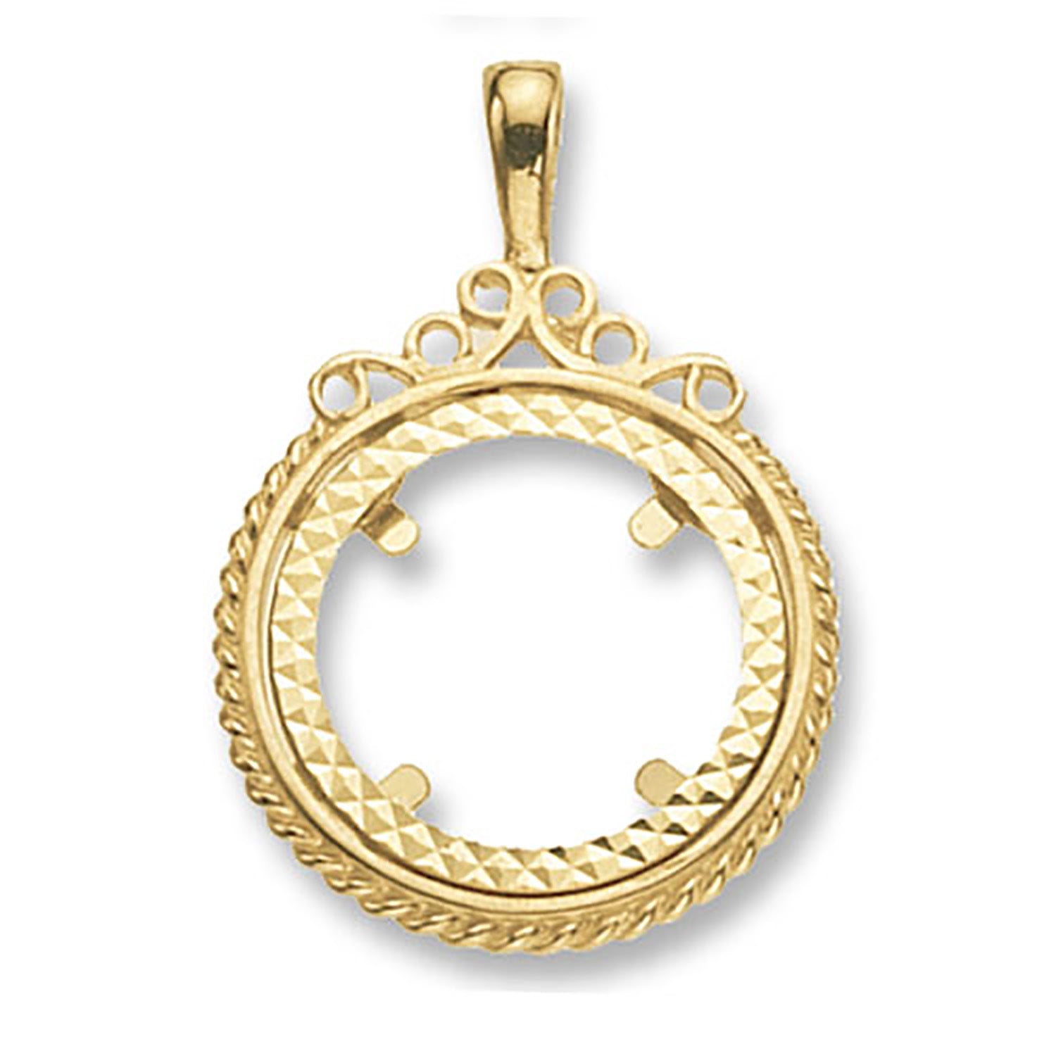 9CT GOLD FULL COIN MOUNT PENDANT