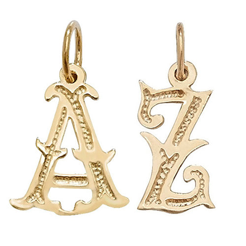 9CT GOLD INITIAL PENDANT