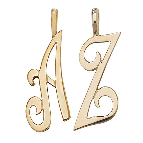 9CT GOLD INITIAL PENDANT