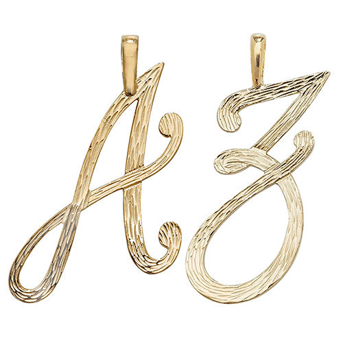 9CT GOLD INITIAL PENDANT