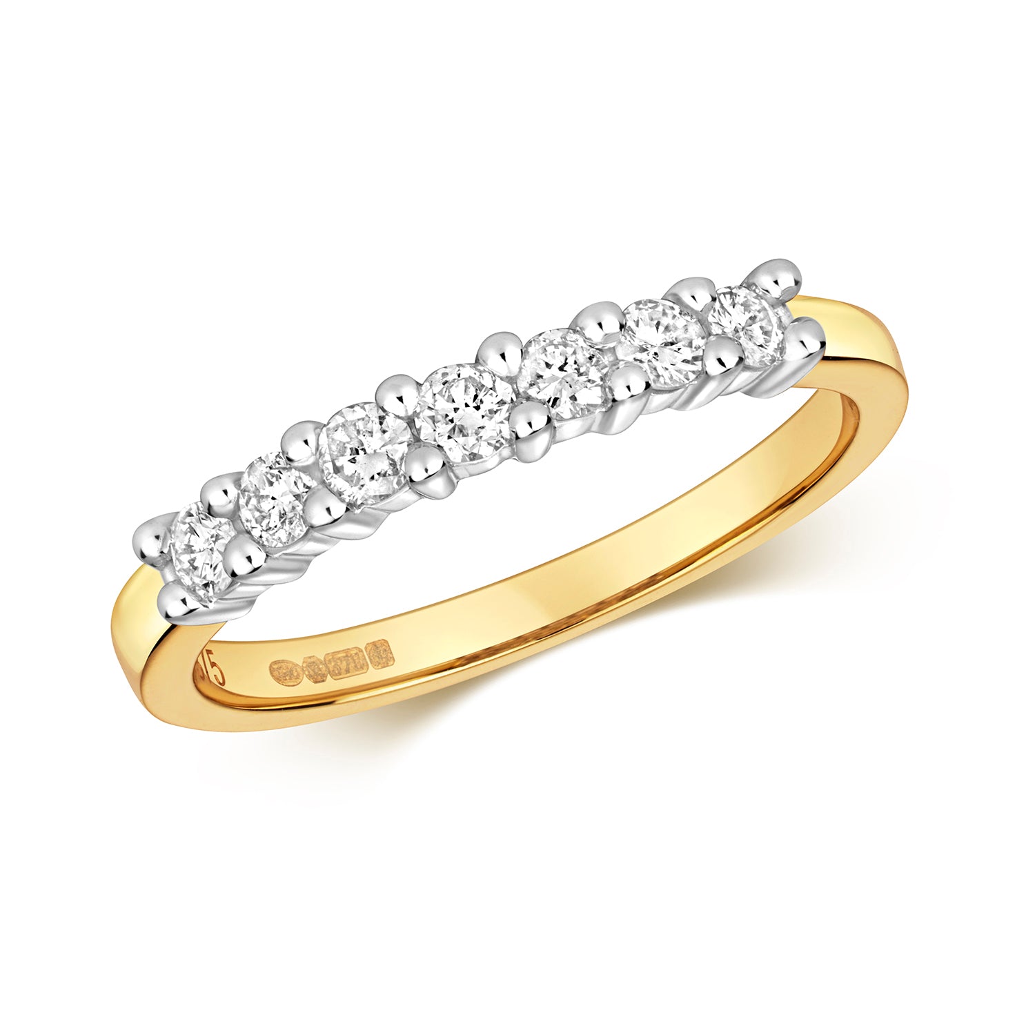 DIAMOND 7 STONE ETERNITY RING IN 9CT GOLD