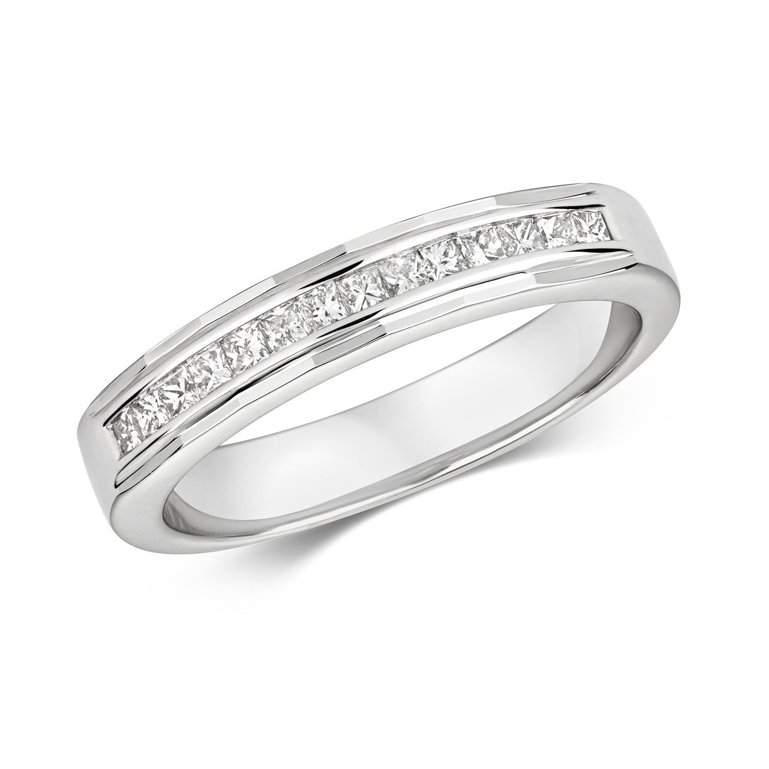 DIAMOND PRINCESS CUT ETERNITY RING IN 9CT WHITE GOLD