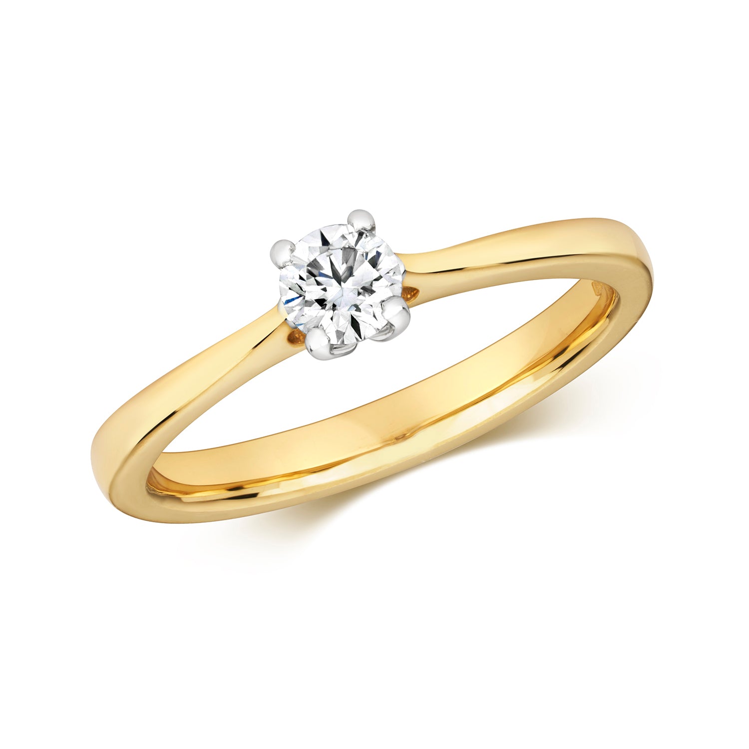 DIAMOND CLAW SET SOLITARE ENGAGEMENT RING IN 9CT GOLD
