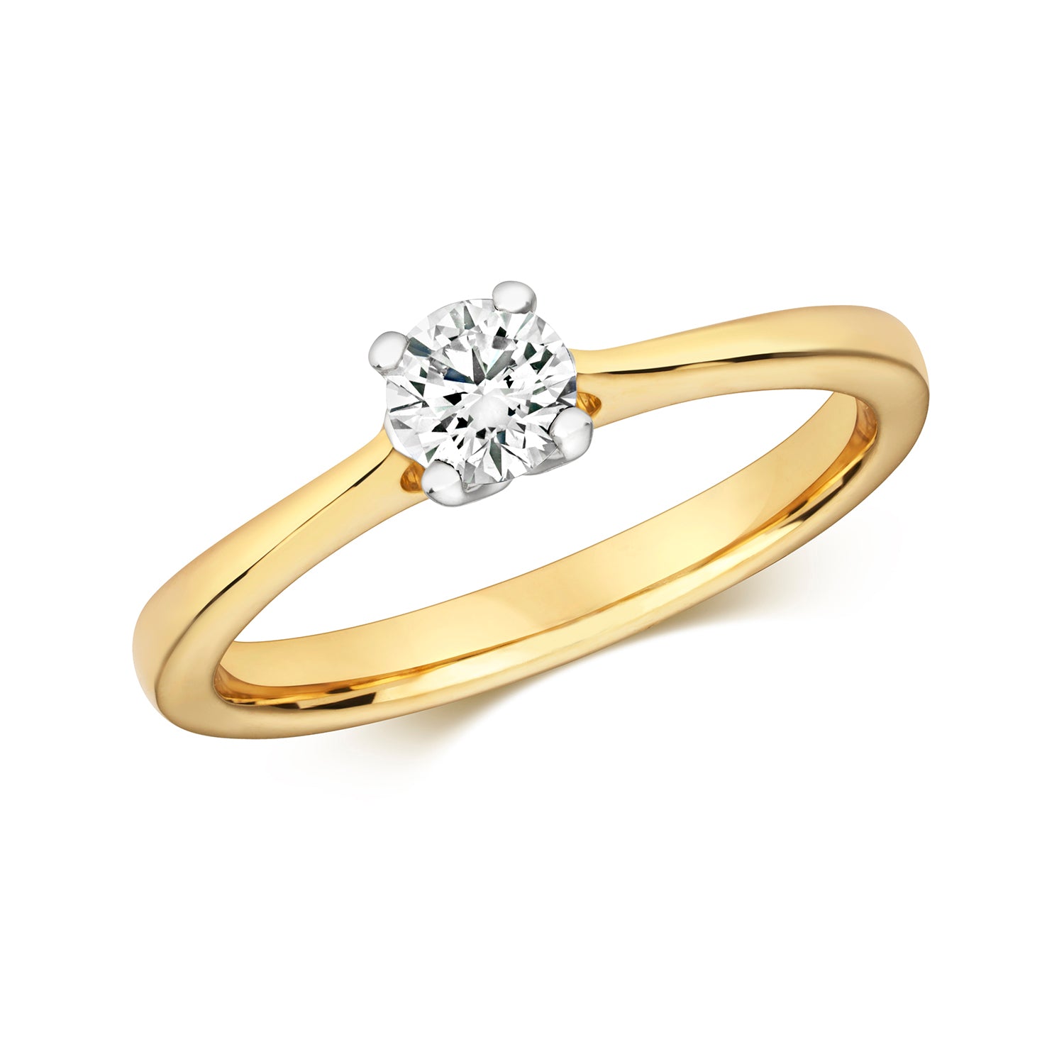 DIAMOND CLAW SET SOLITARE ENGAGEMENT RING IN 9CT GOLD