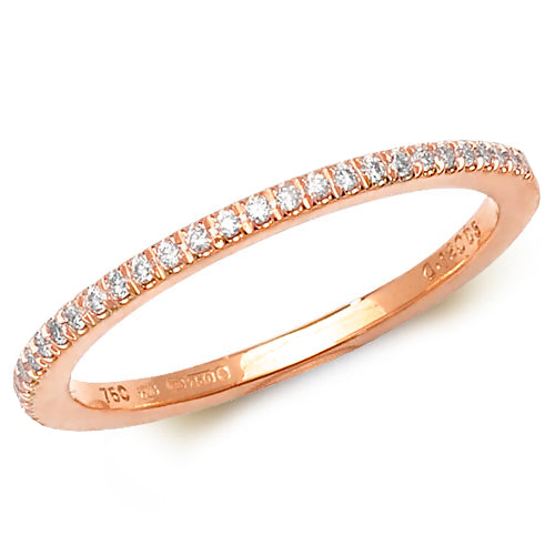 DIAMOND HALF ETERNITY BAND IN 18CT ROSE GOLD