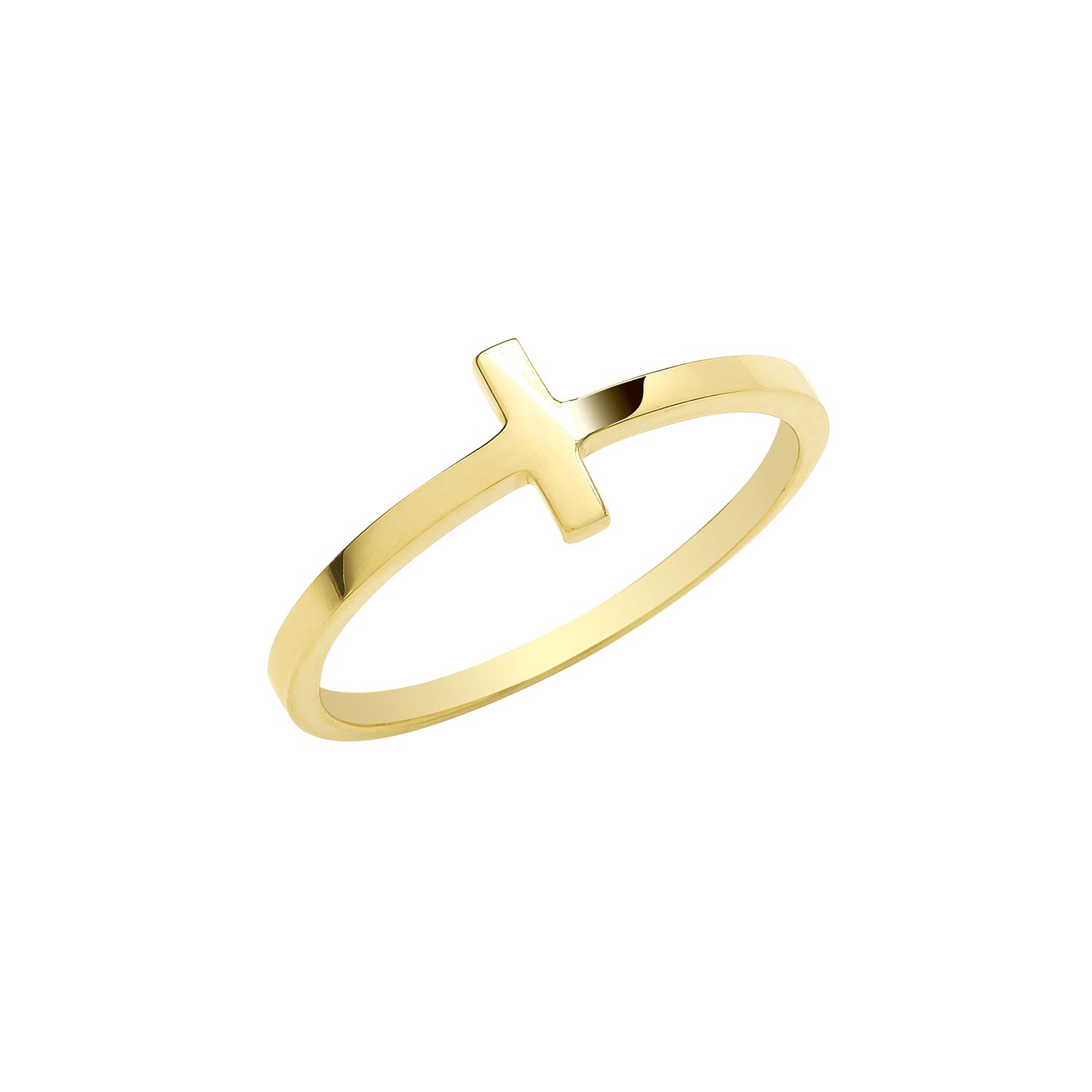 9CT GOLD CROSS RING