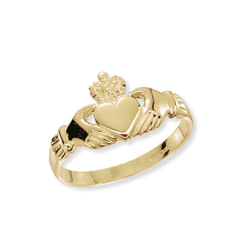 9CT GOLD CLADDAGH RING