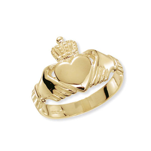 9CT GOLD GENTS' CLADDAGH RING