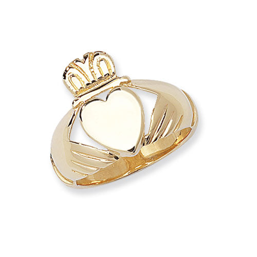 9CT GOLD GENTS' CLADDAGH RING