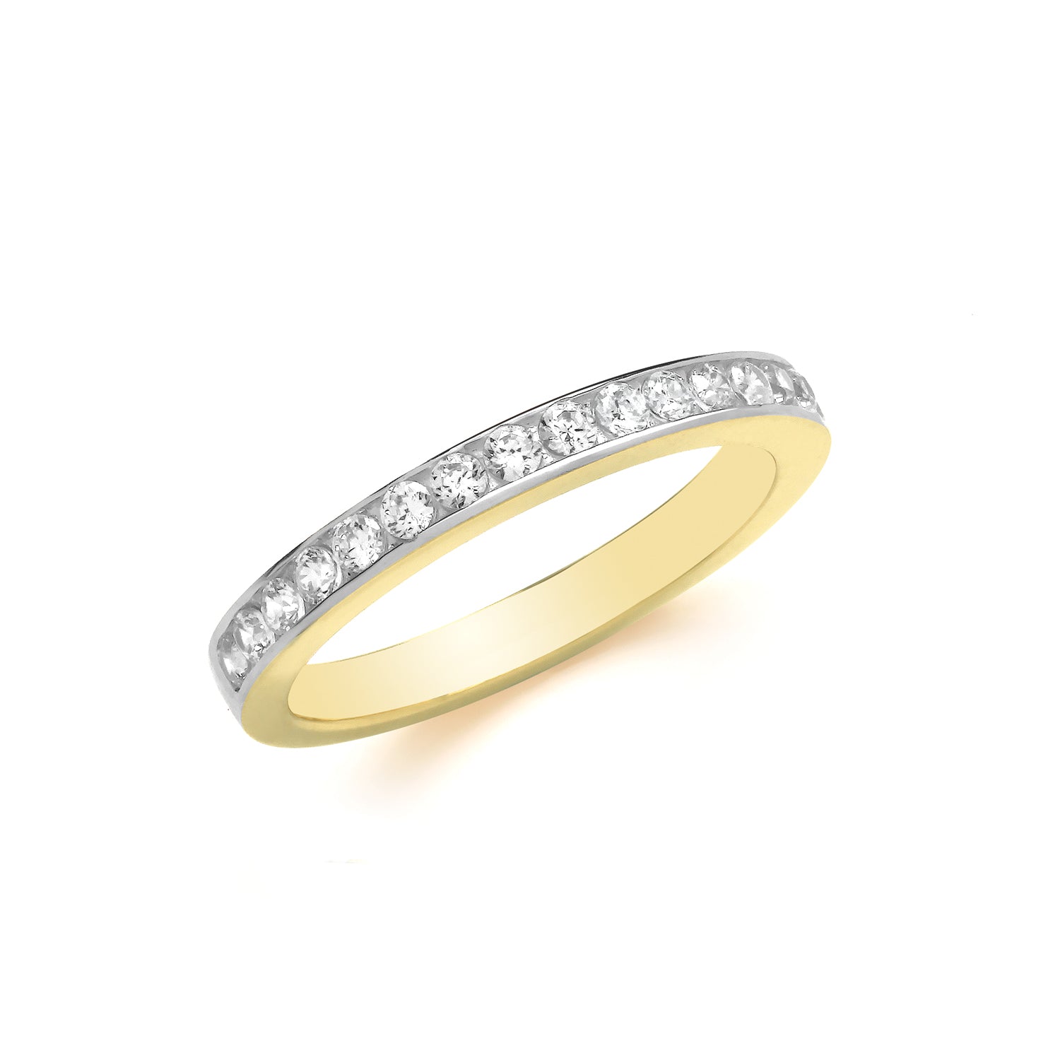 9CT YEL GOLD CZ ETERNITY RING