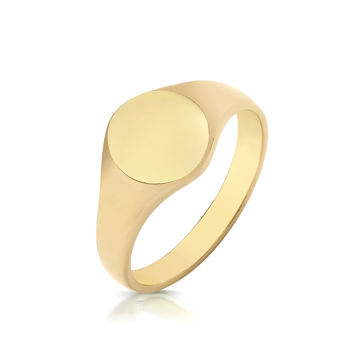 9CT GOLD LADIES' OVAL SIGNET RING