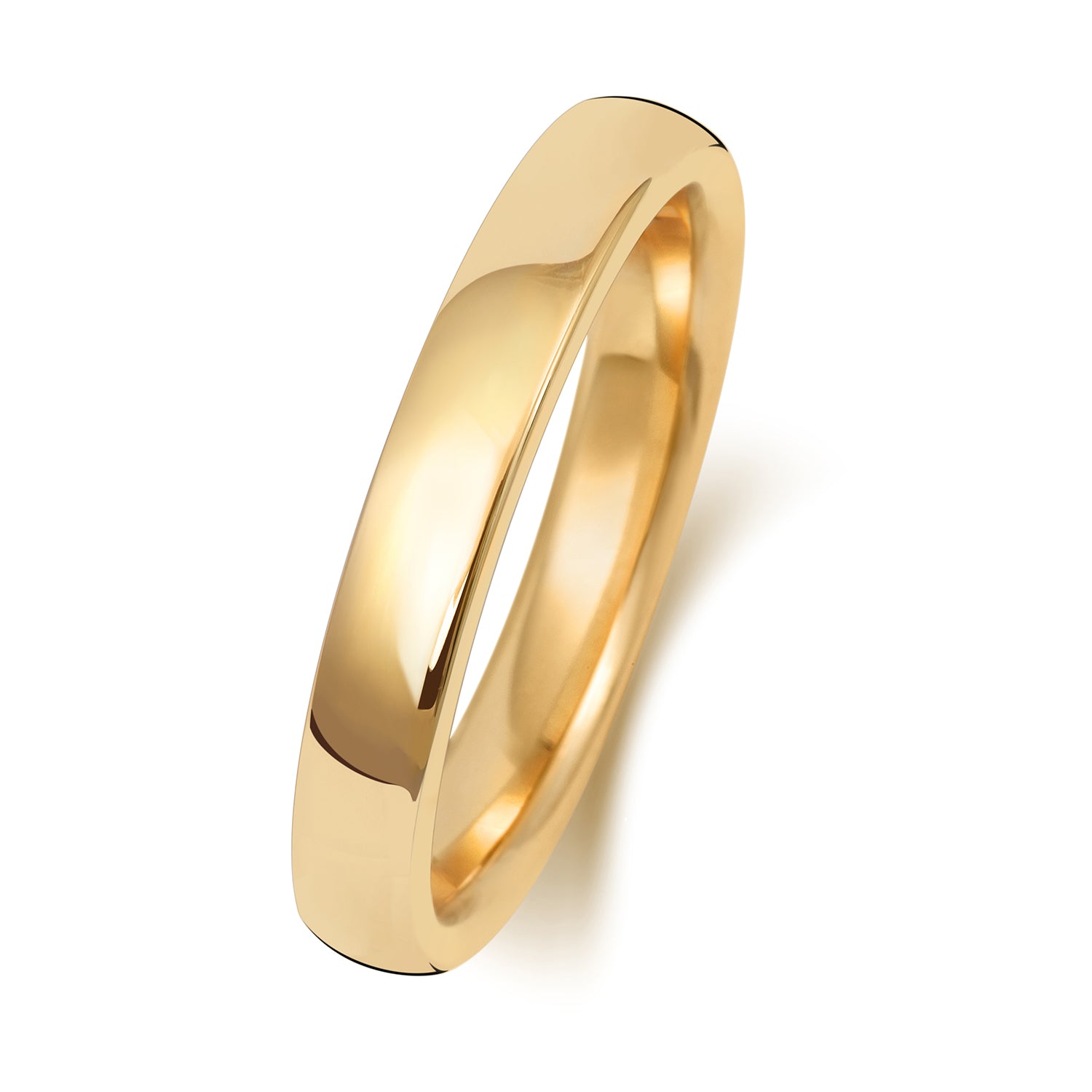 9CT GOLD 3MM SOFT COURT HEAVY WEDDING RING
