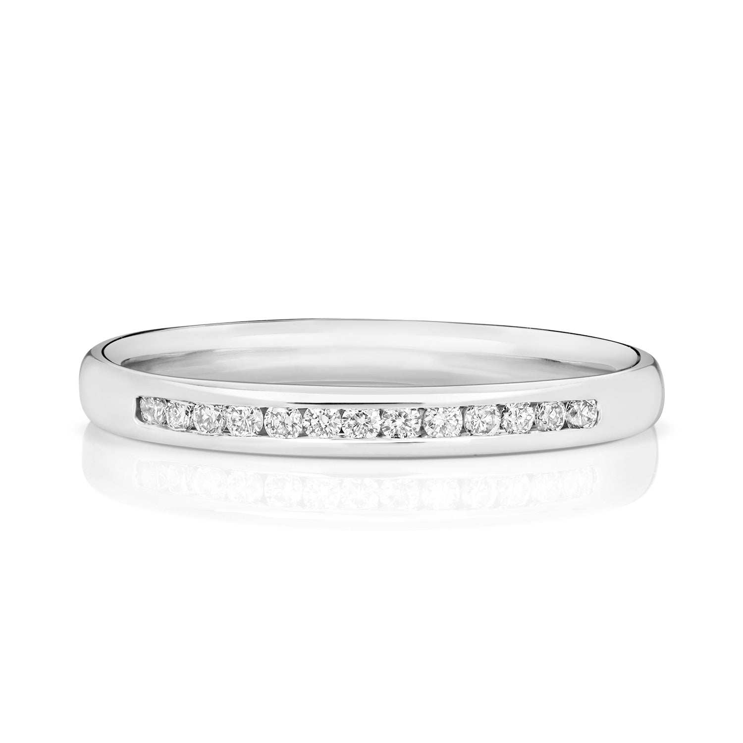 DIAMOND CHANNEL SET ETERNITY RING IN PLATINUM