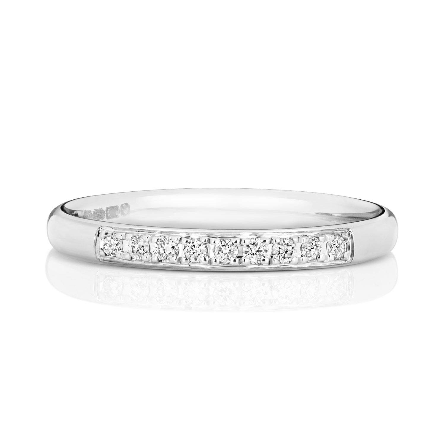 DIAMOND GRAIN SET ETERNITY RING IN PLATINUM